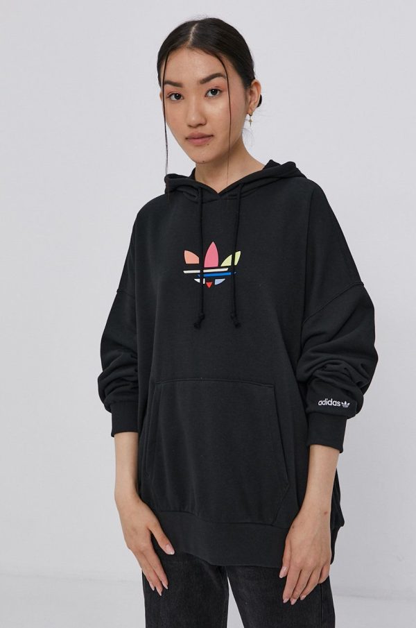 AW21-BLD0GR_99X_F1.jpg Adidas Originals Bluză H09308 femei, culoarea negru, cu imprimeu