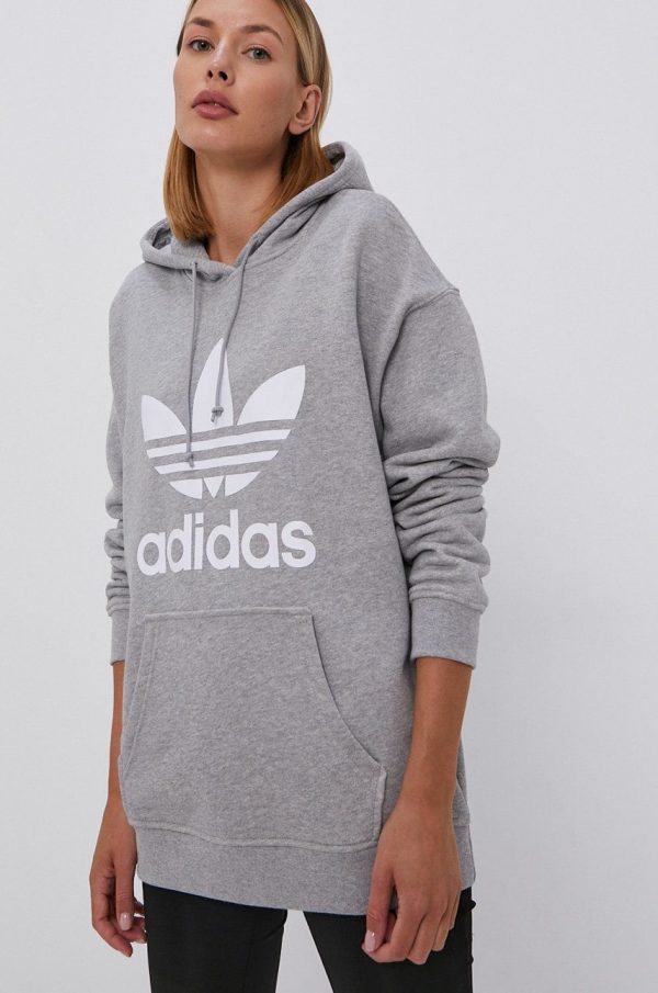 AW21-BLD0H8_90X_F1.jpg Adidas Originals Hanorac de bumbac H33589 femei, culoarea gri, cu imprimeu