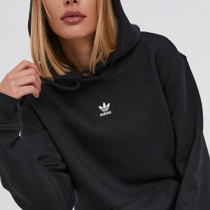 Adidas Originals Bluză H34725 femei, culoarea negru, material neted