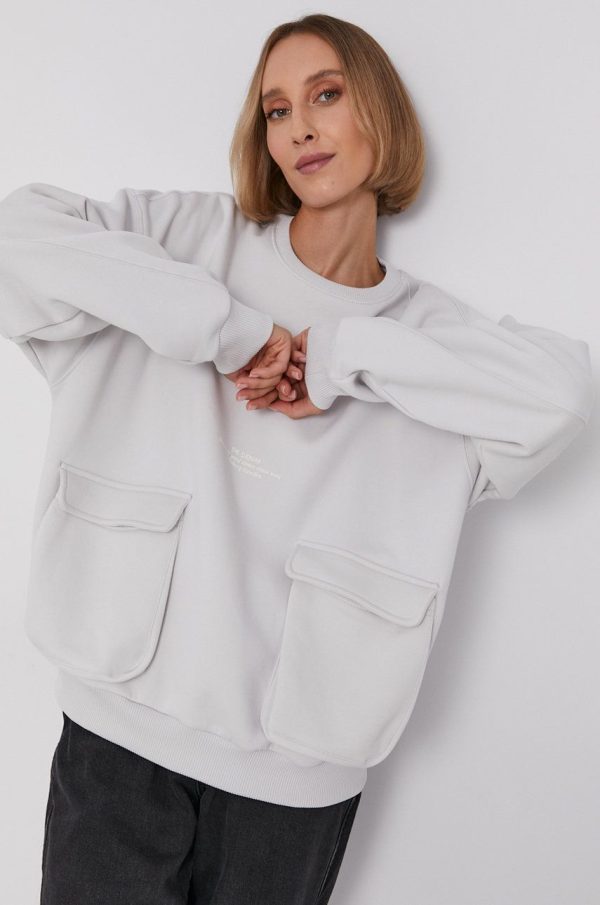 Dr. Denim Bluză femei, culoarea gri, material neted