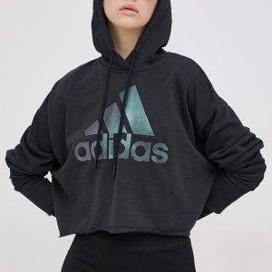Adidas Performance Bluză GU8891 femei, culoarea negru, cu imprimeu