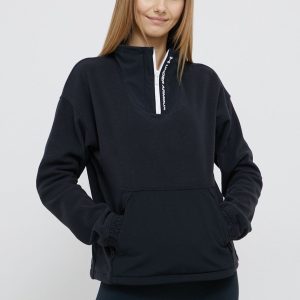 Under Armour Bluză 1365776 femei, culoarea negru, material neted