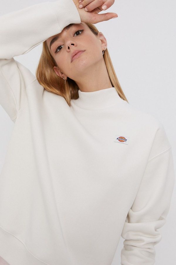 Dickies Bluză femei, culoarea alb, material neted