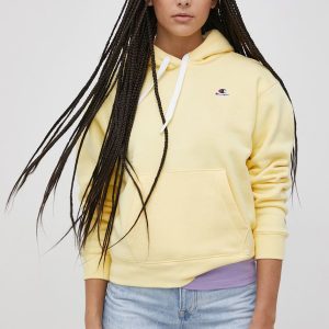 Champion Bluză 114466 femei, culoarea galben, cu imprimeu