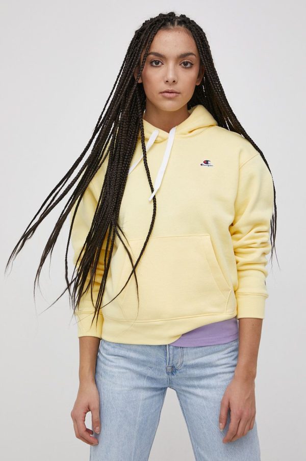 Champion Bluză 114466 femei, culoarea galben, cu imprimeu