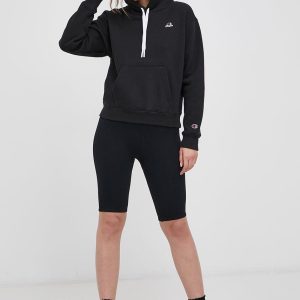 Champion Bluză 114466 femei, culoarea negru, cu imprimeu