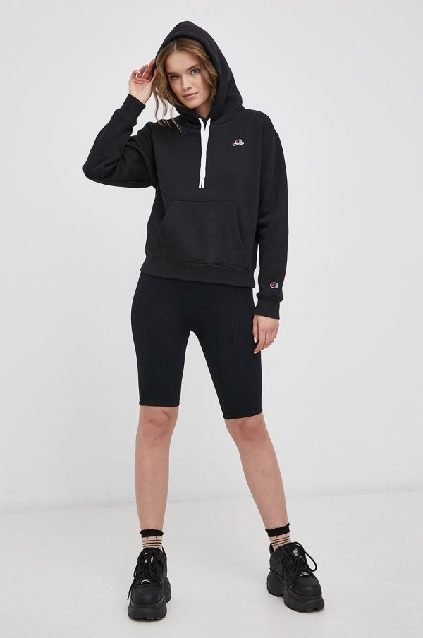 Champion Bluză 114466 femei, culoarea negru, cu imprimeu