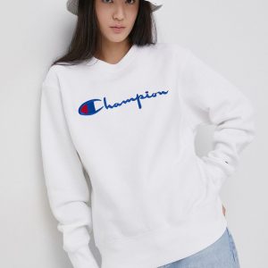 Champion Bluză 114612 femei, culoarea alb, cu imprimeu