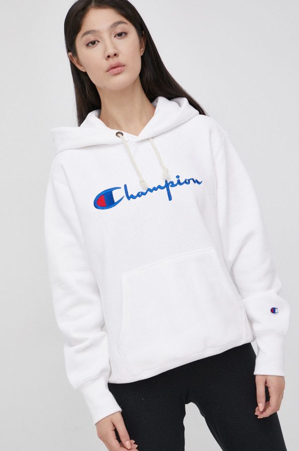 Champion Bluză 114788 femei, culoarea alb, cu imprimeu