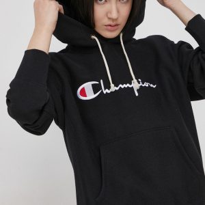 Champion Bluză 114788 femei, culoarea negru, cu imprimeu