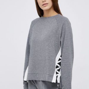 Dkny Bluză femei, culoarea gri, cu imprimeu