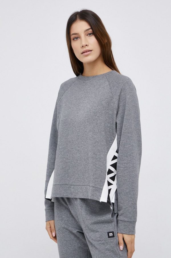 AW21-BLD121_90X_F1.jpg Dkny Bluză femei, culoarea gri, cu imprimeu