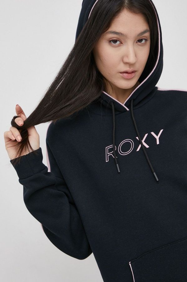 AW21-BLD12M_99X_F1.jpg Roxy Bluză femei, culoarea negru, cu imprimeu