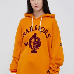 AW21-BLD175_23X_F1.jpg Superdry Bluză femei, culoarea portocaliu, material neted