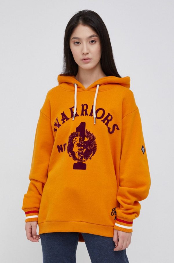 AW21-BLD175_23X_F1.jpg Superdry Bluză femei, culoarea portocaliu, material neted