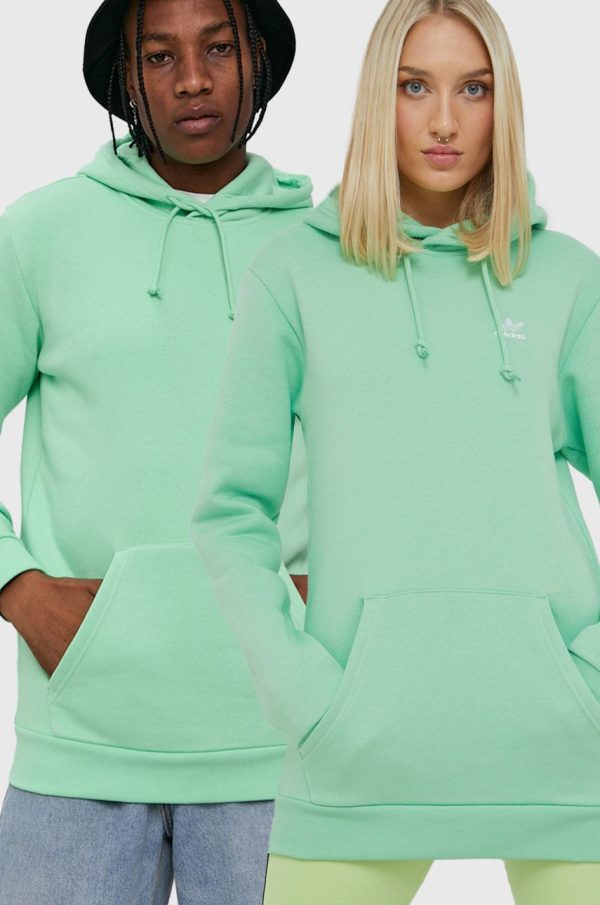 Adidas Originals Bluză H34648 culoarea verde, material neted