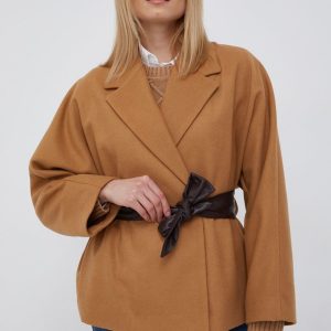 AW21-KPD0C9_82C_F1.jpg Sisley Geacă culoarea maro, de tranzitie, oversize