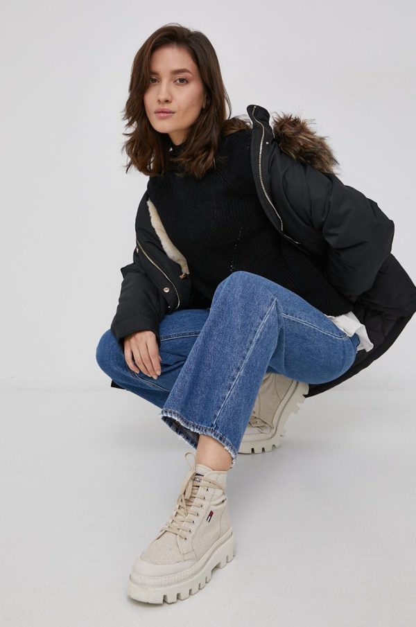 Only Hanorac femei, culoarea negru, de tranzitie