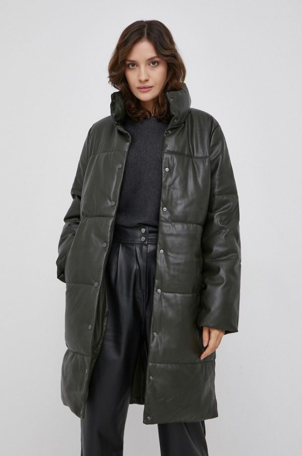 Vero Moda Geacă femei, culoarea verde, de iarnă