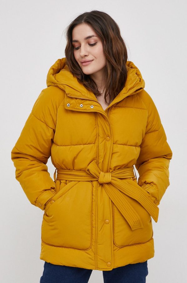 Vero Moda Geacă culoarea galben, de iarnă, oversize