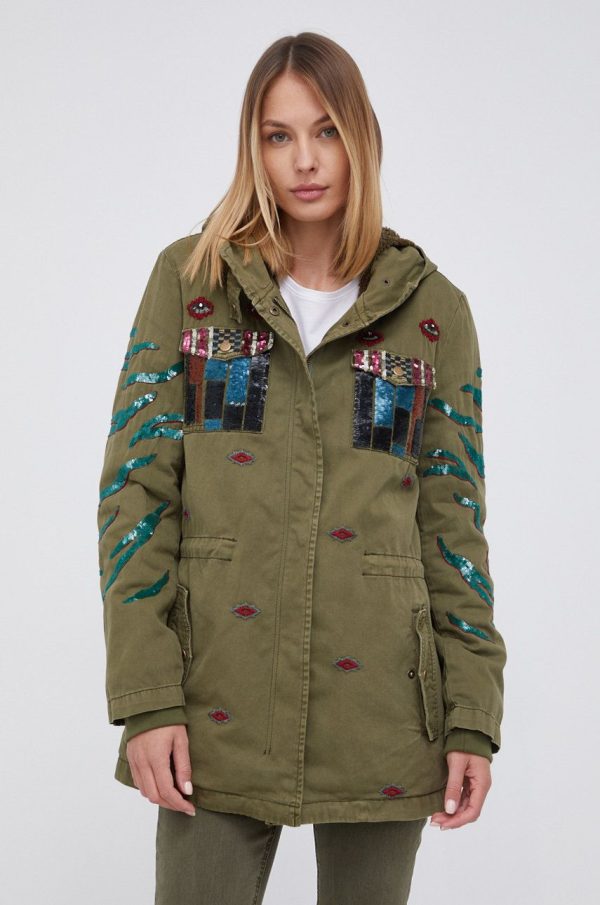AW21-KUD05E_91X_F1.jpg Desigual Hanorac femei, culoarea verde, de tranzitie