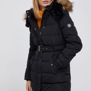 AW21-KUD0OB_99X_F1.jpg Pepe Jeans Geacă de puf femei, culoarea negru, de iarnă