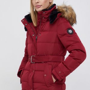 AW21-KUD0OJ_33X_F1.jpg Pepe Jeans Geacă de puf femei, culoarea rosu, de iarnă