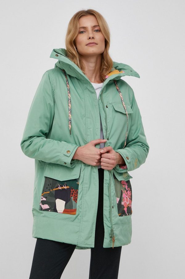 AW21-KUD13K_97X_F1.jpg Femi Stories Geacă femei, culoarea verde, de tranzitie
