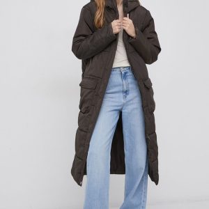 AW21-KUD1F5_98X_F1.jpg Brave Soul geaca femei, culoarea maro, de iarna