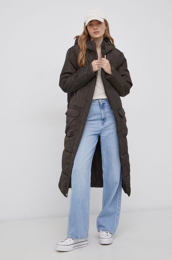 AW21-KUD1F5_98X_F1.jpg Brave Soul geaca femei, culoarea maro, de iarna