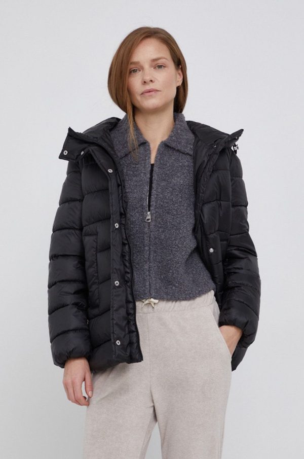 AW21-KUD1IE_99X_F1.jpg United Colors of Benetton Geacă femei, culoarea negru, de iarnă