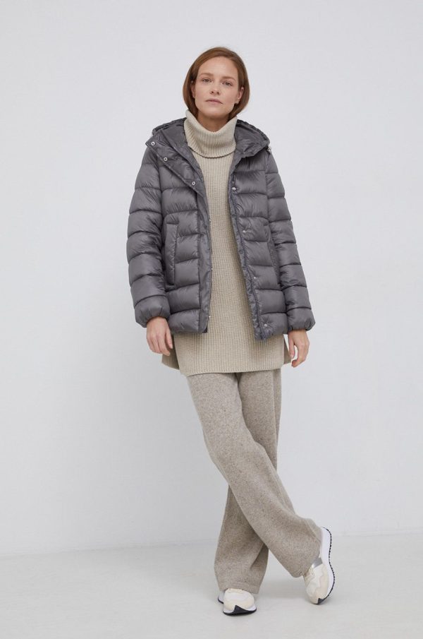 AW21-KUD1IH_90X_F1.jpg United Colors of Benetton Geacă femei, culoarea gri, de iarnă