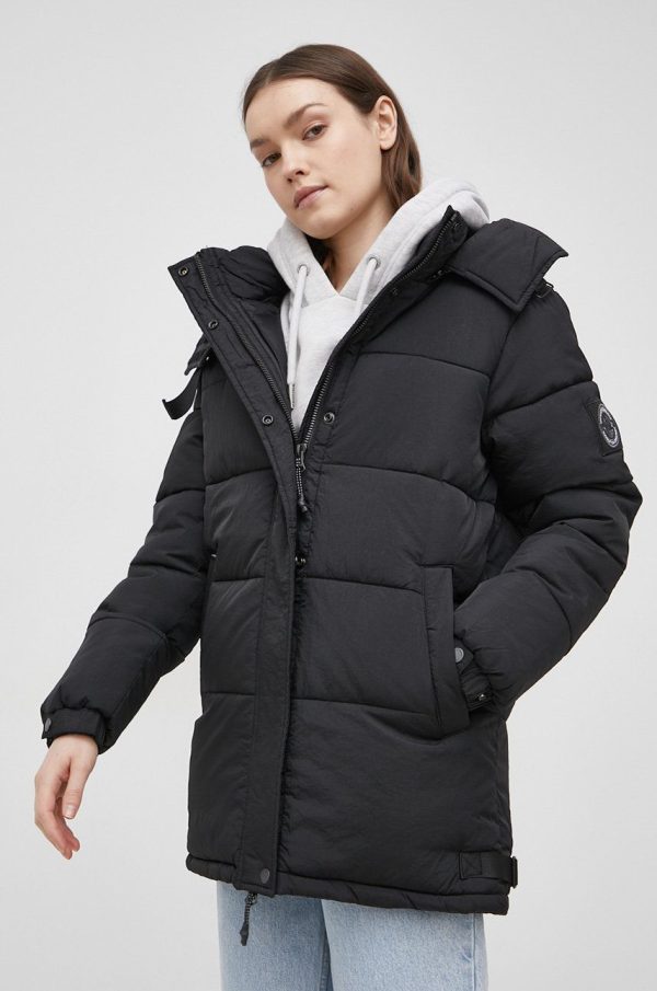 AW21-KUD1OE_99X_F1.jpg Superdry Geacă femei, culoarea negru, de iarnă