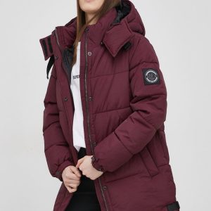 AW21-KUD1OF_83X_F1.jpg Superdry Geacă femei, culoarea bordo, de iarnă
