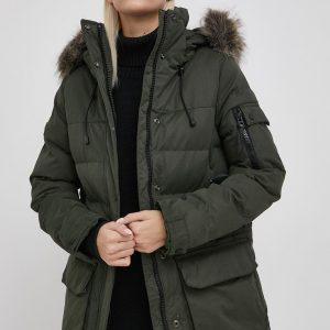 AW21-KUD1OR_78X_F1.jpg Superdry Geacă femei, culoarea verde, de iarnă
