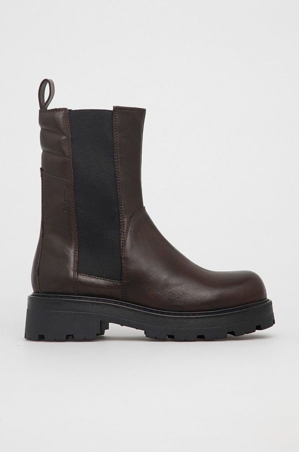 AW21-OBD0PY_88X_F1.jpg Vagabond Ghete Chelsea de piele Cosmo 2.0 femei, culoarea maro, cu toc plat