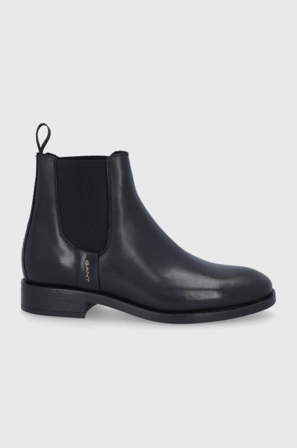 AW21-OBD177_99X_F1.jpg Gant Ghete Chelsea de piele Fayy femei, culoarea negru, cu toc plat