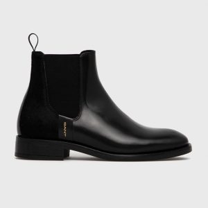 AW21-OBD179_99X_F1.jpg Gant Ghete Chelsea de piele Fayy femei, culoarea negru, cu toc plat