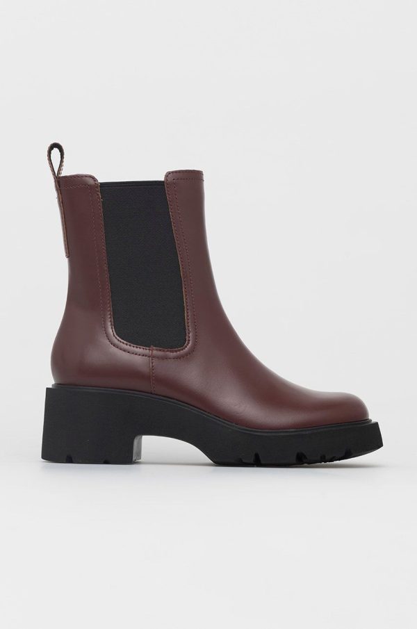 AW21-OBD1GW_83X_F1.jpg Camper Ghete Chelsea de piele Milah femei, culoarea bordo, cu toc drept