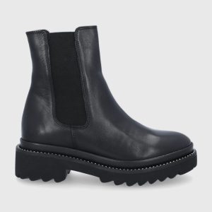 AW21-OBD1JP_99X_F1.jpg Aldo Ghete Chelsea de piele femei, culoarea negru, cu toc plat