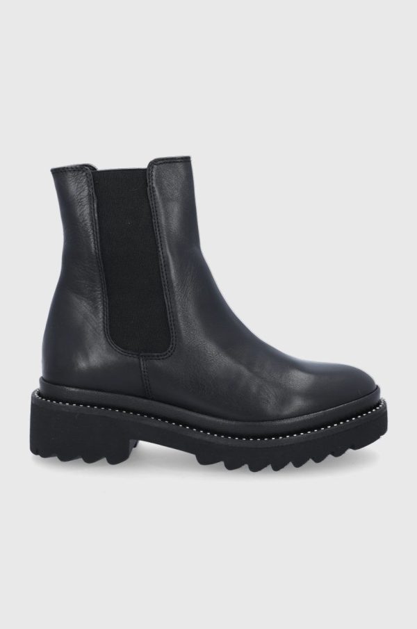 AW21-OBD1JP_99X_F1.jpg Aldo Ghete Chelsea de piele femei, culoarea negru, cu toc plat