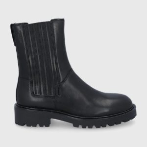 AW21-OBD234_99X_F1.jpg Vagabond Ghete Chelsea de piele femei, culoarea negru, cu toc plat