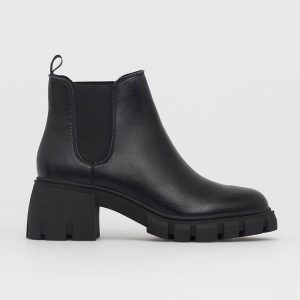AW21-OBD2BG_99X_F1.jpg Steve Madden Ghete Chelsea de piele Howler femei, culoarea negru, cu toc drept
