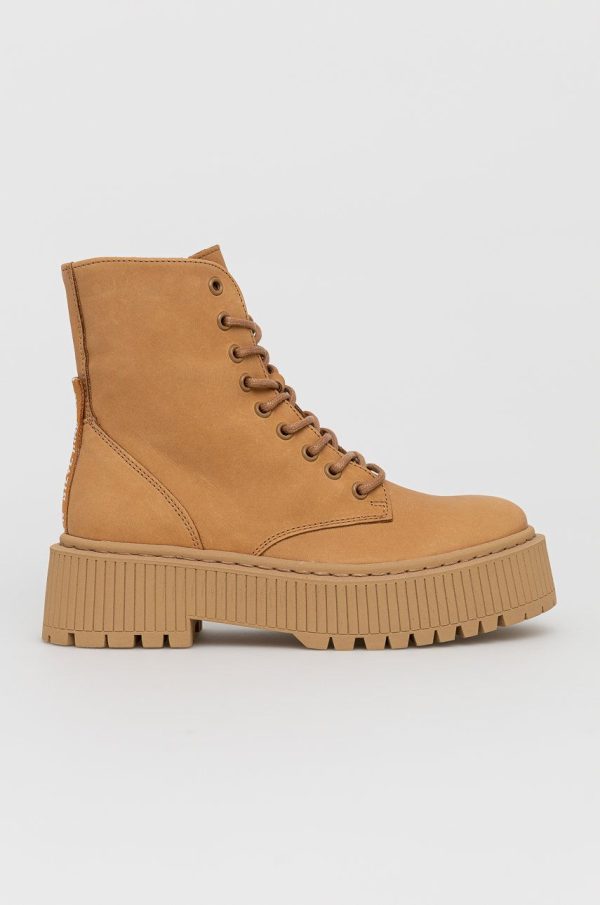 AW21-OBD2C0_82X_F1.jpg Steve Madden Bocanci de piele Skyhy Bootie femei, culoarea maro, cu platformă