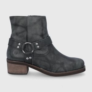 AW21-OBD3HZ_79X_F1.jpg Superdry Cizme de piele femei, culoarea verde, cu toc drept