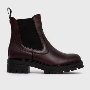 AW21-OBD3WH_83X_F1.jpg Sisley Ghete Chelsea de piele femei, culoarea bordo, cu toc plat
