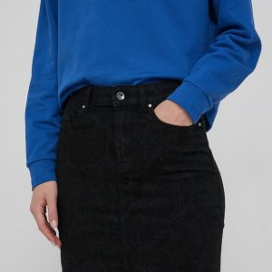 AW21-SDD06N_99X_F1.jpg Only Fustă culoarea negru, mini, model drept