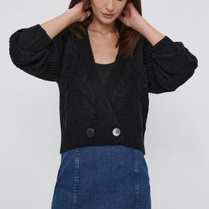 AW21-SWD013_99X_F1.jpg Jacqueline de Yong Cardigan femei, culoarea negru, light