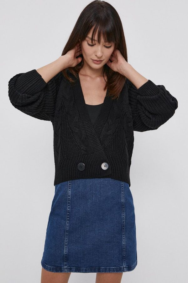 AW21-SWD013_99X_F1.jpg Jacqueline de Yong Cardigan femei, culoarea negru, light