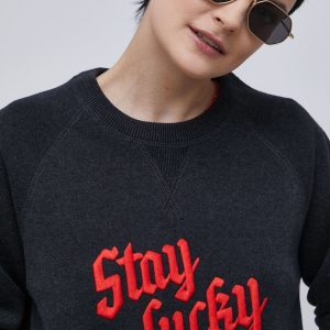 Superdry Bluză femei, culoarea gri,